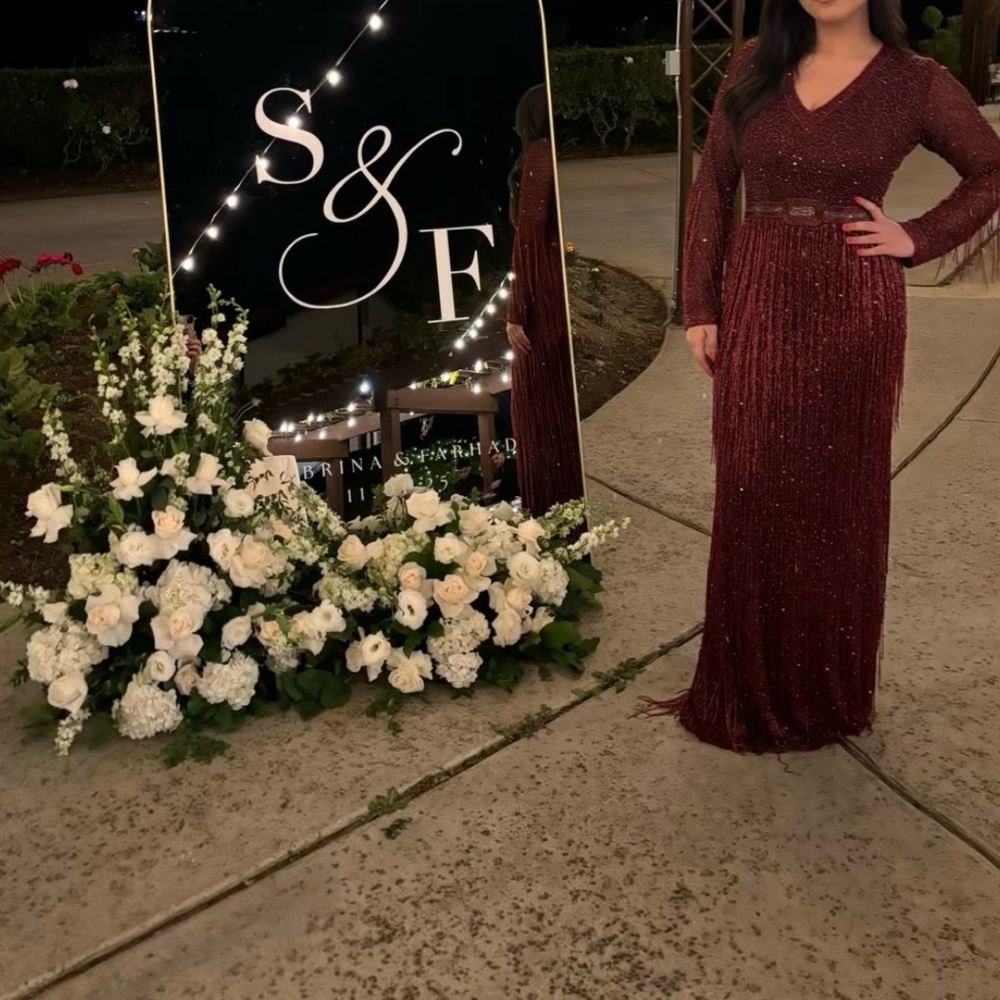 Elegant Burgundy Gown